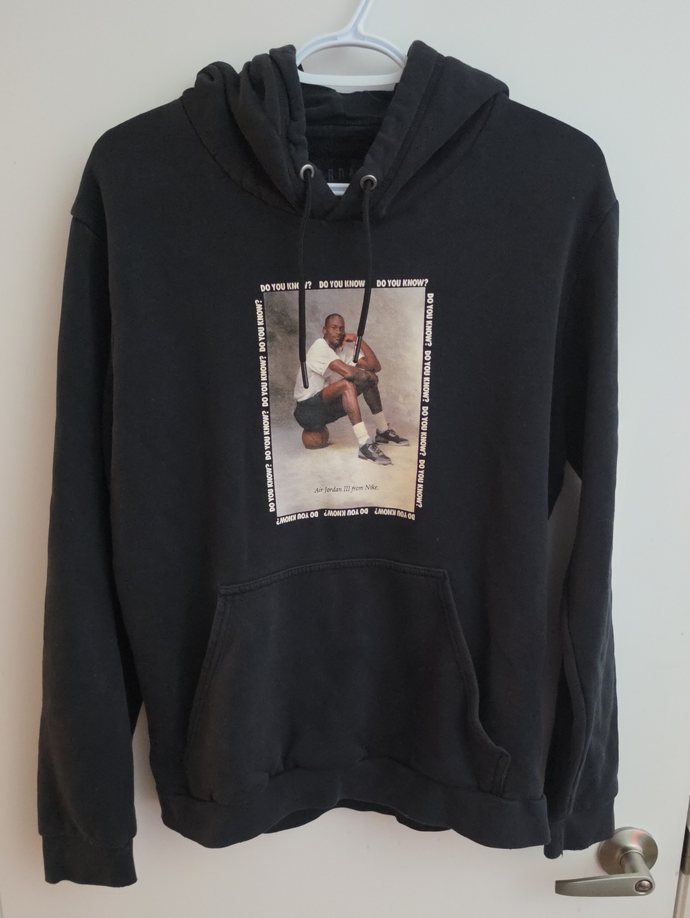 Jordan Retro 3 Do You Know Flight Fleece Hoodie Black